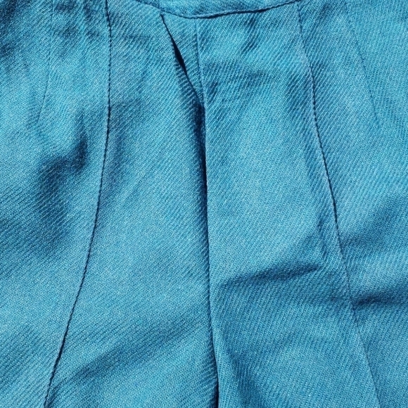 VINTAGE 60's Wool Ribcage Waist Shorts Teal 26" EU - Picture 2 of 8